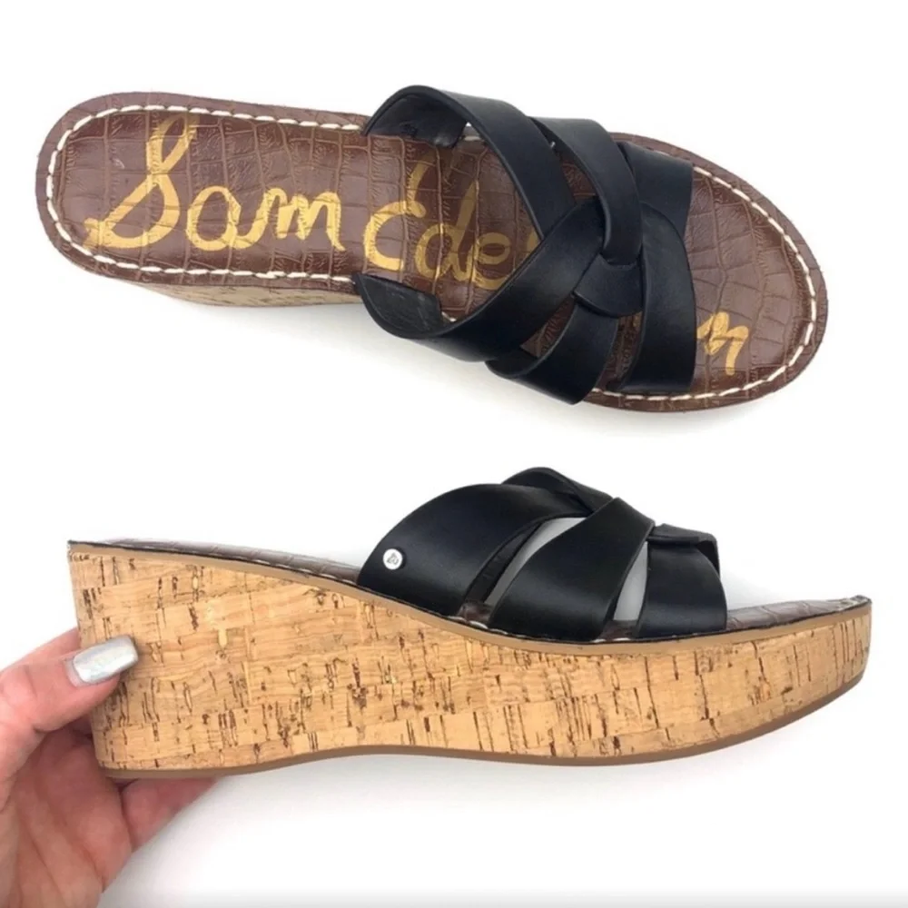 🪴HP! Sam Edelman Regis Cork Sandal Sz 8 - Picture 2 of 7